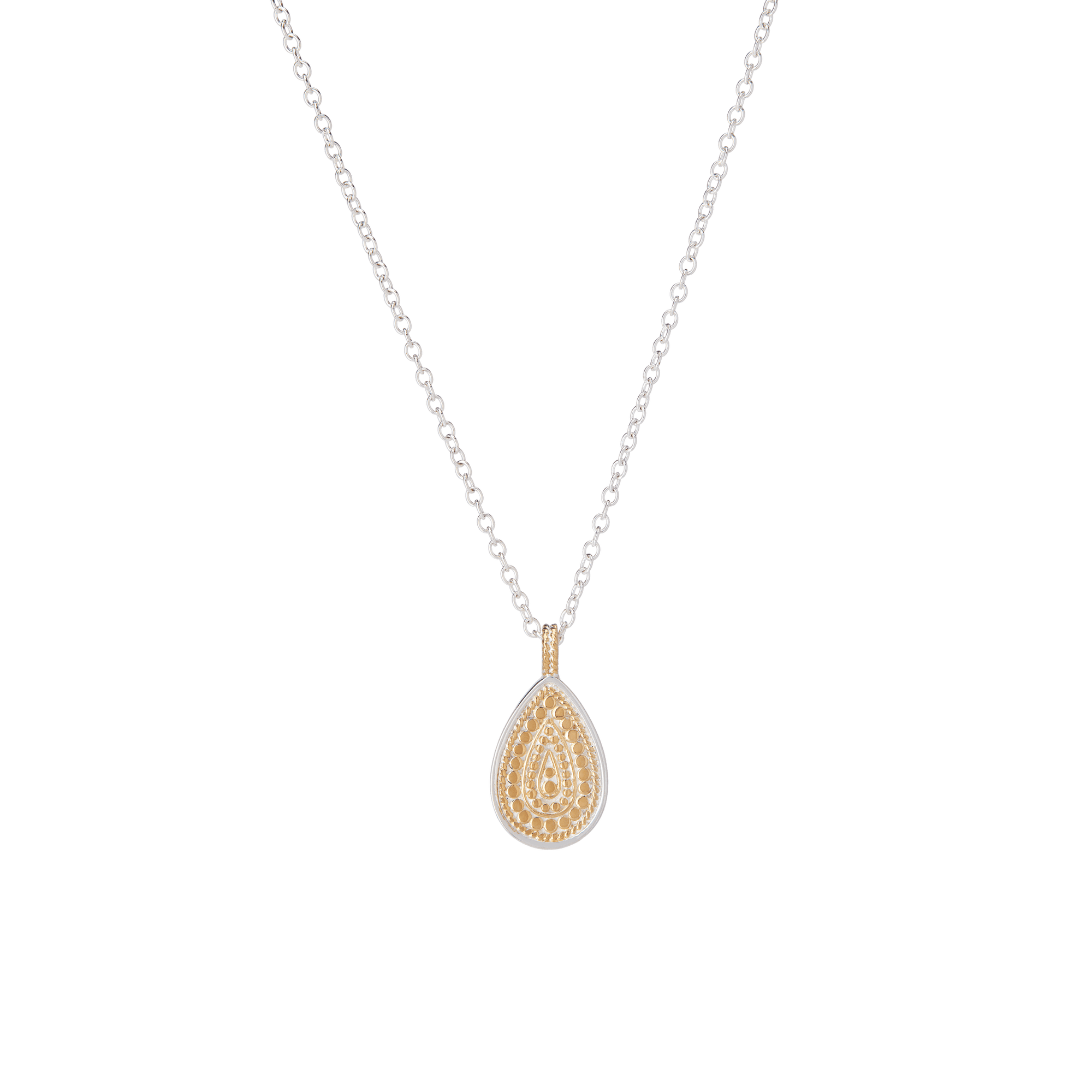 Classic Teardrop Pendant Necklace - Box Turtle