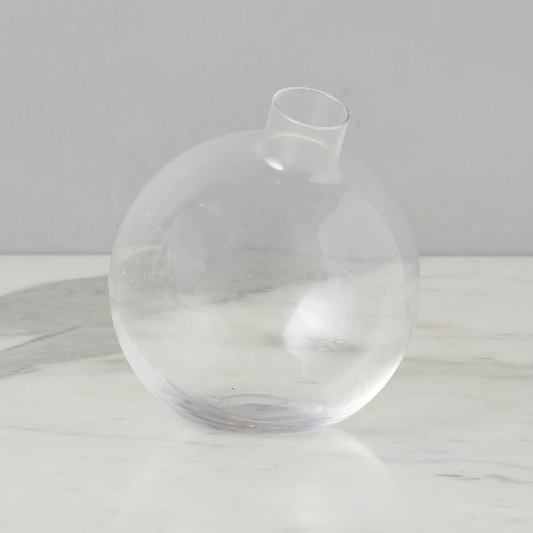 Clear Glass Sphere Bud Vase - Box Turtle