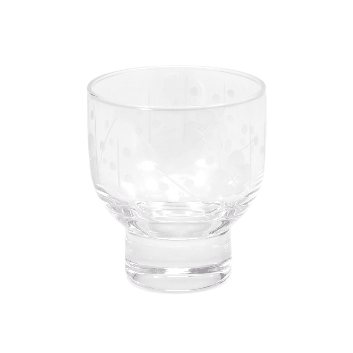 Clear Plum Blossom Etching Sake Cup - Box Turtle