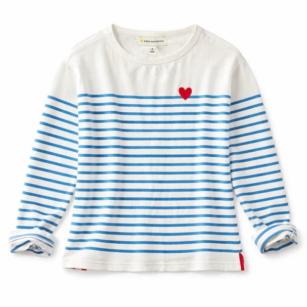 Cloud Blue Artist Long Sleeve Stripe Tee - Box Turtle