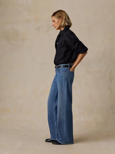 Coast Bound Wash Regenerative Cotton Denim Wide Leg - Box Turtle