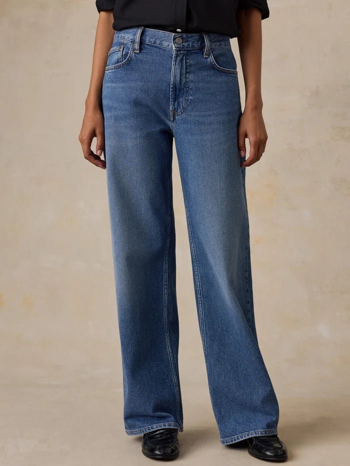 Coast Bound Wash Regenerative Cotton Denim Wide Leg - Box Turtle