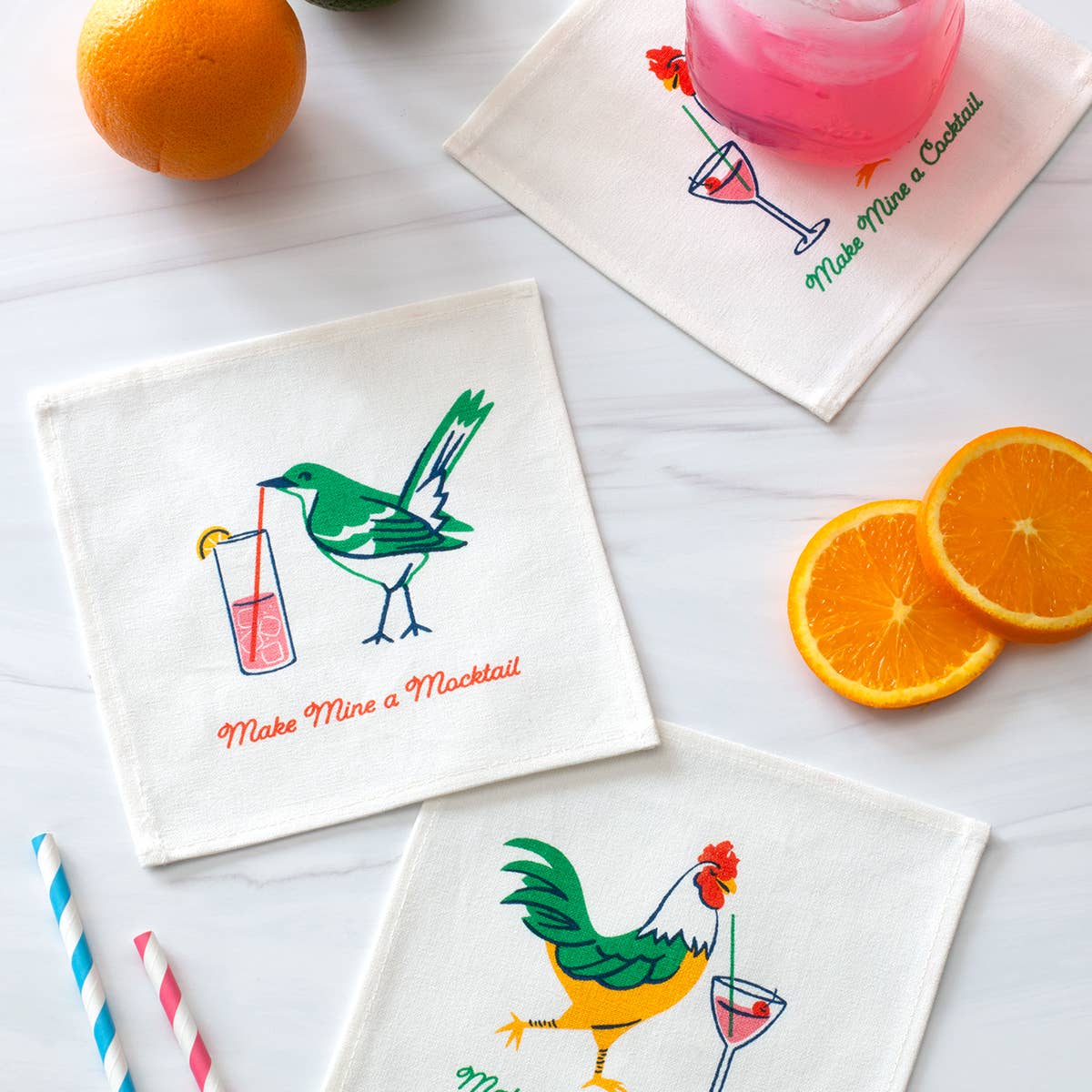 Cocktail Mocktail Cocktail Napkin Set - Box Turtle