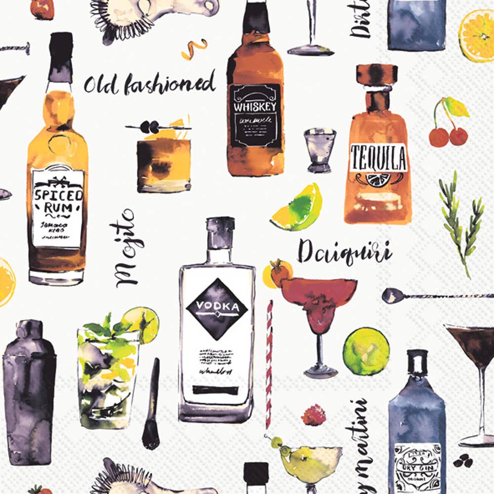 Cocktails Cocktail Napkins - Box Turtle