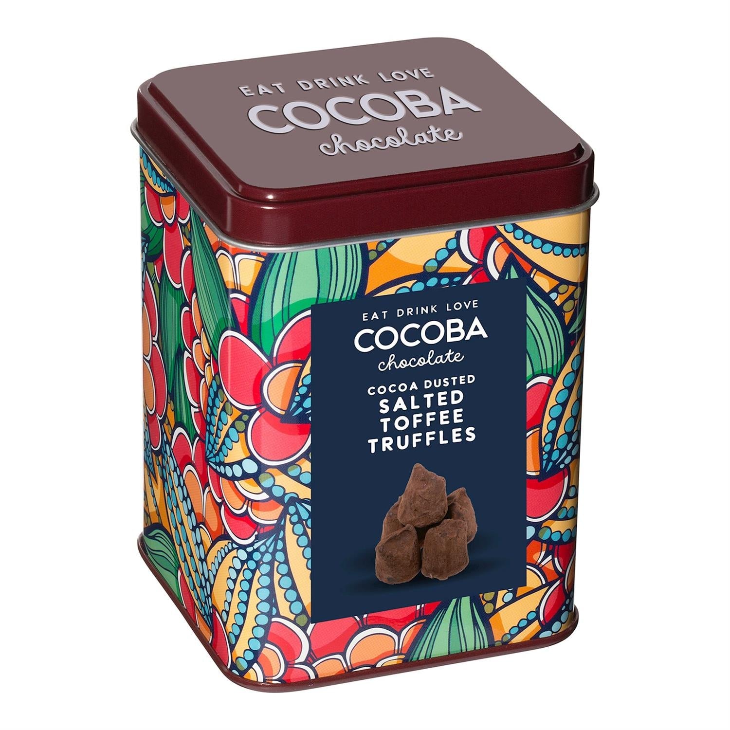 Cocoba Cocoa Dusted Salted Toffee Truffles - Box Turtle