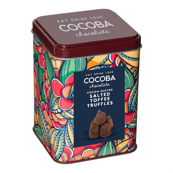 Cocoba Cocoa Dusted Salted Toffee Truffles - Box Turtle