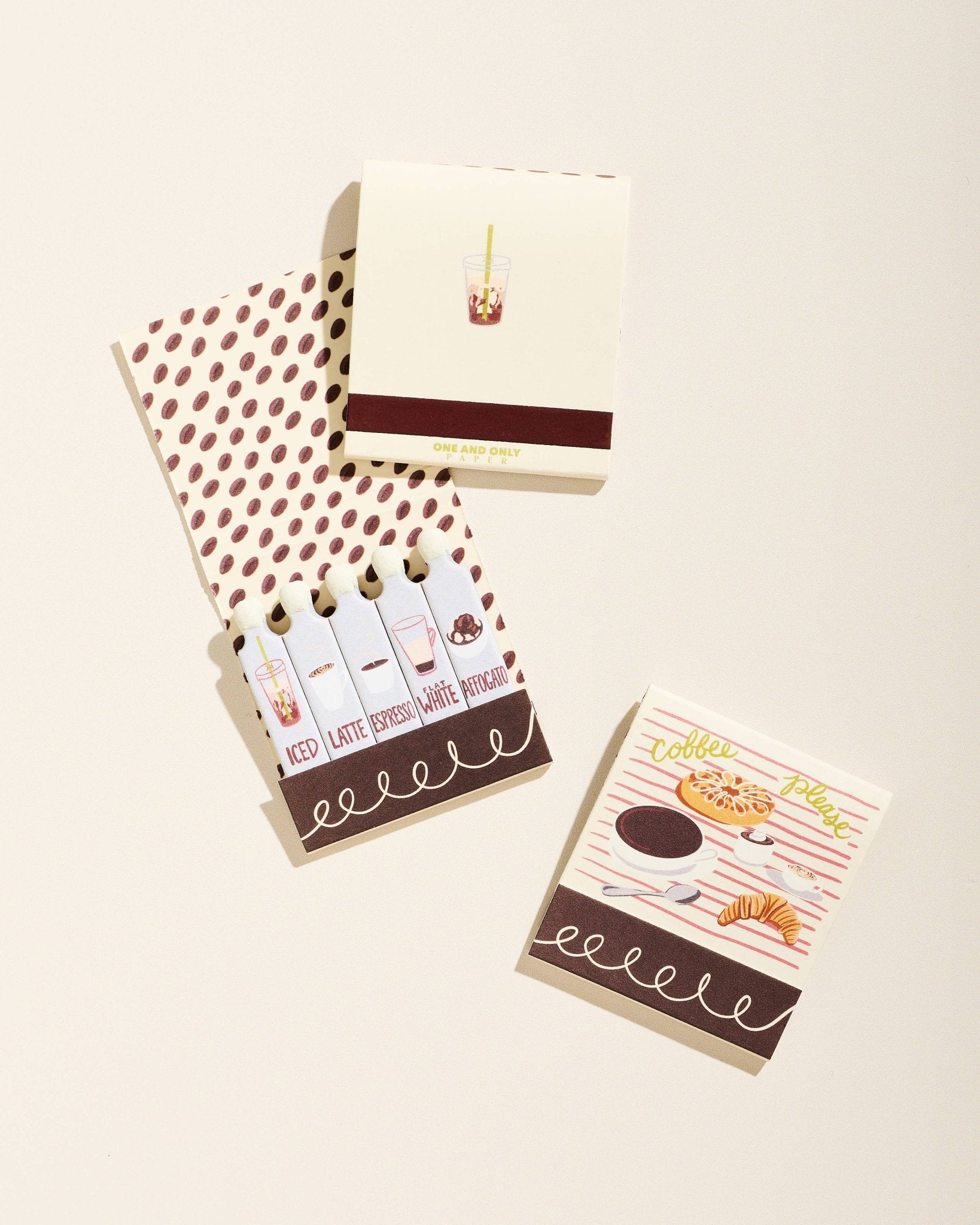 Coffee Printed Matchbook - Box Turtle