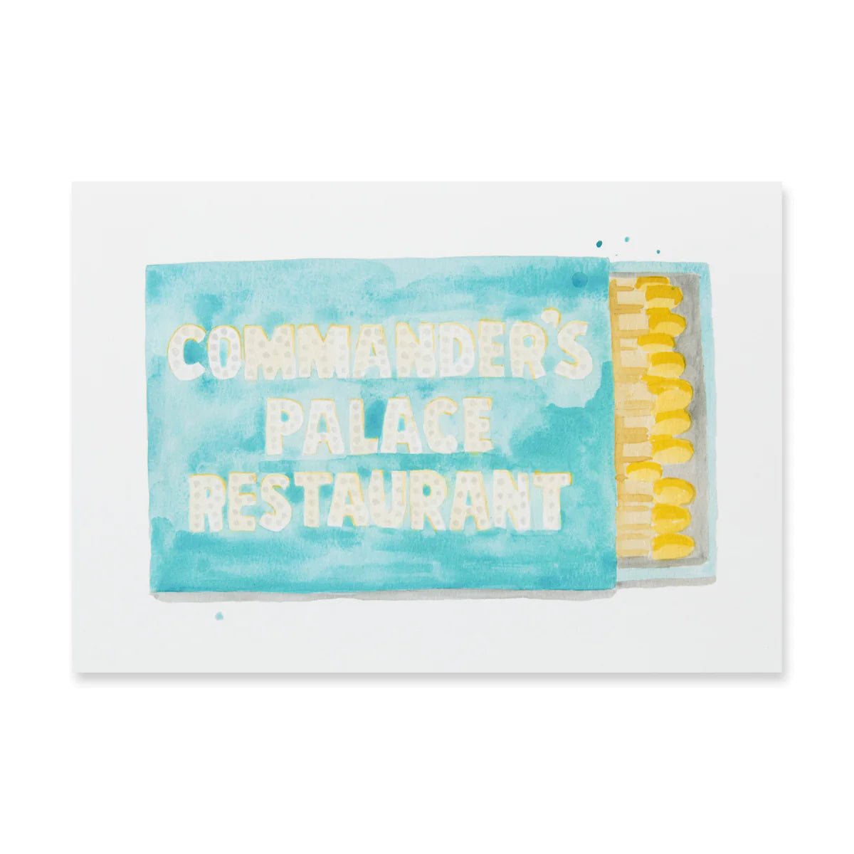 Commander's Palace Matchbook Print - Box Turtle
