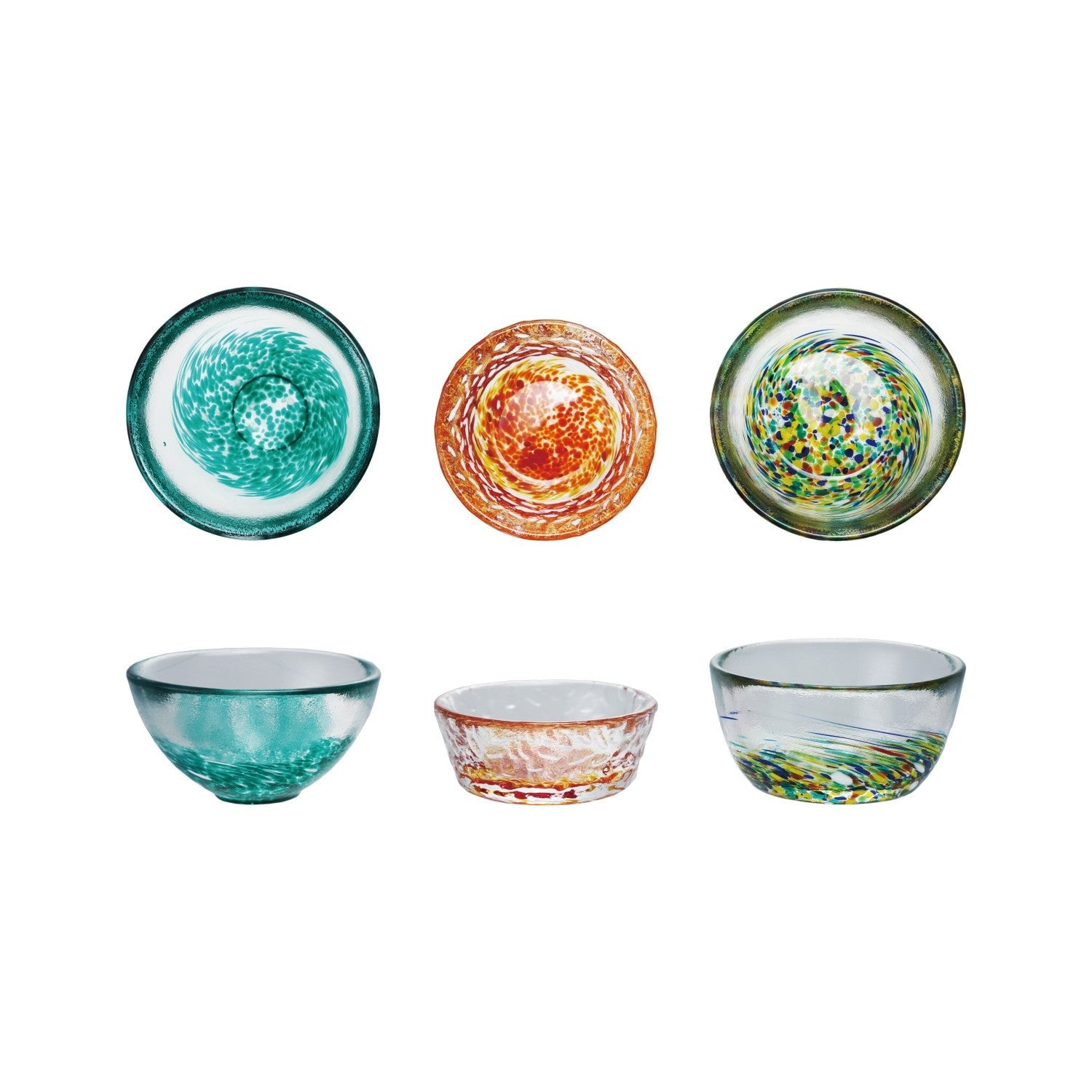 Confetti Glass Pinch Pot - Box Turtle
