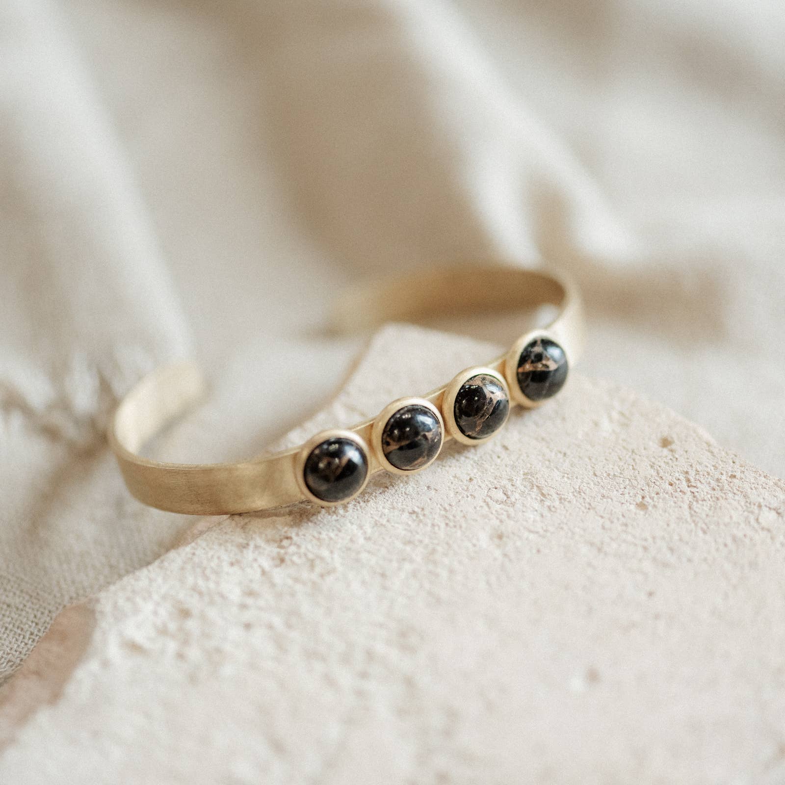 Copper Obsidian Bridger Cuff - Box Turtle