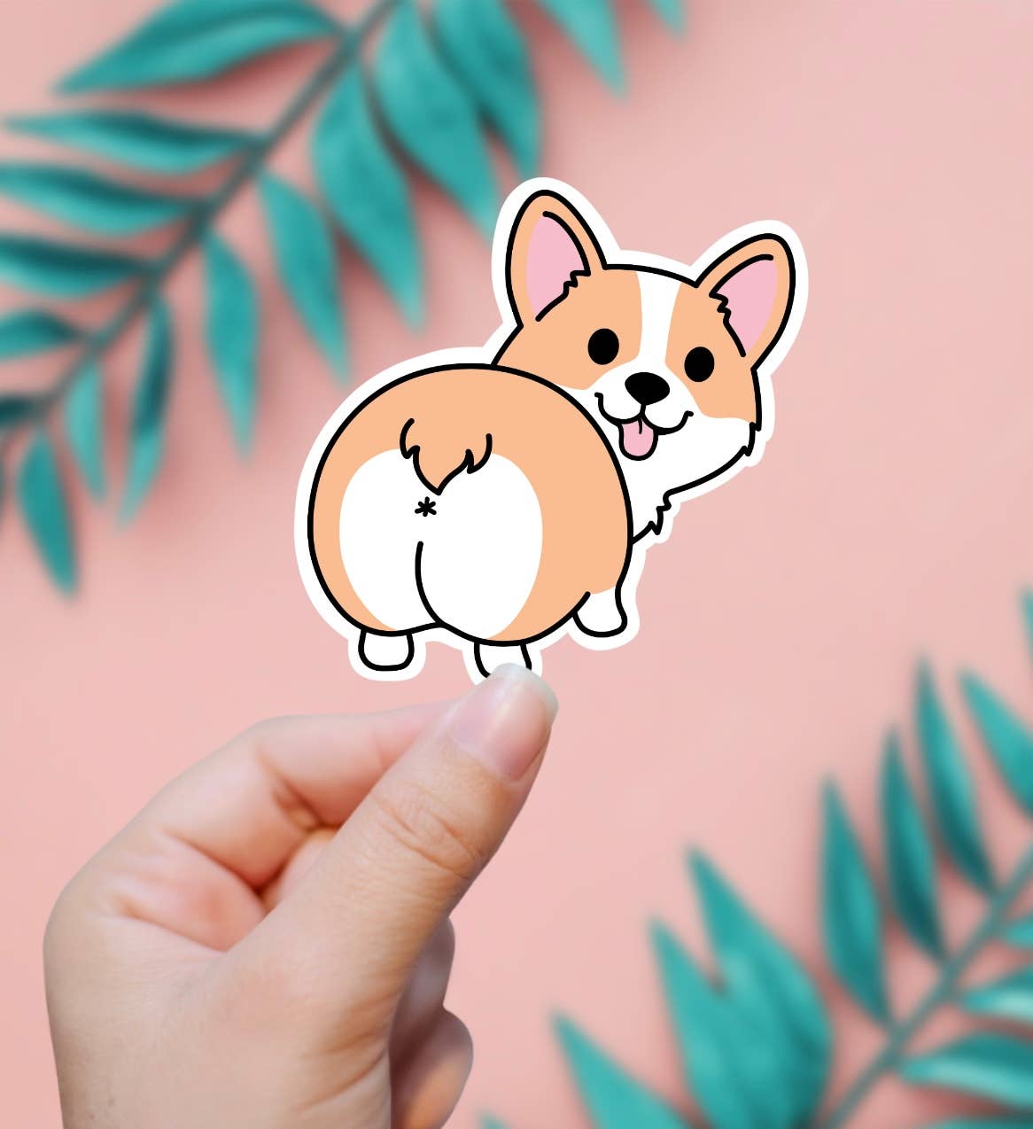 Corgi Butt Sticker - Box Turtle