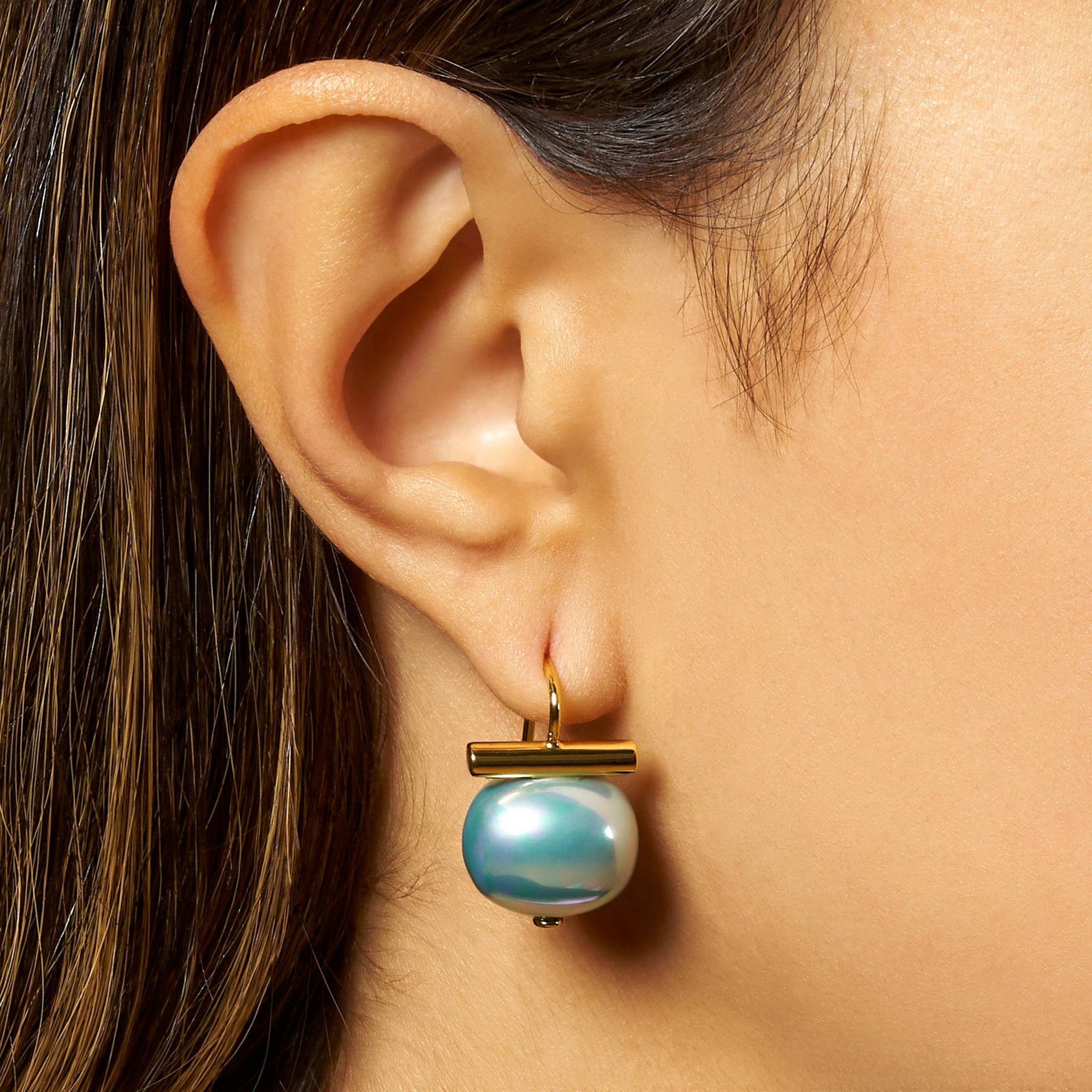 Cornflower Forever Fave Pebble Pearl Earrings - Box Turtle