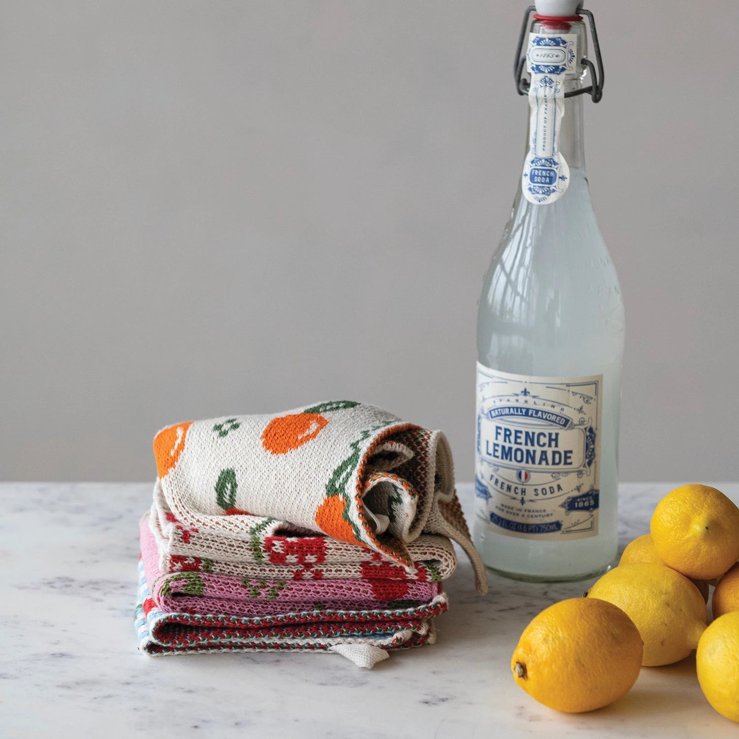 Cotton Knit Fruit Dish Cloth - Box Turtle