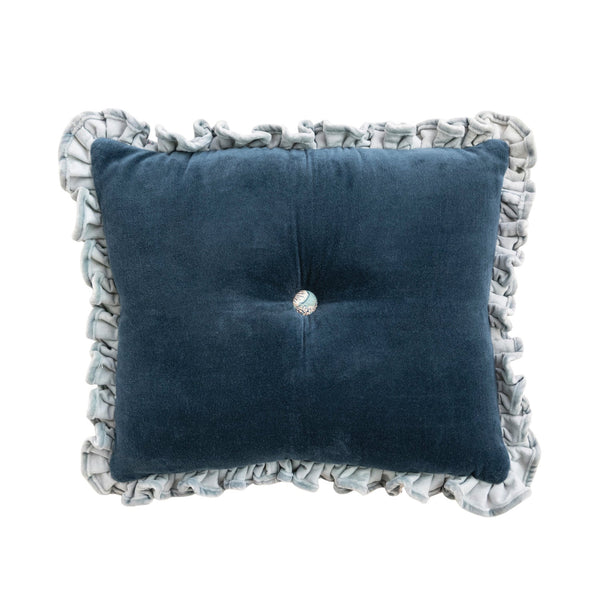 Cotton Velvet Tufted Lumbar Pillow - Box Turtle
