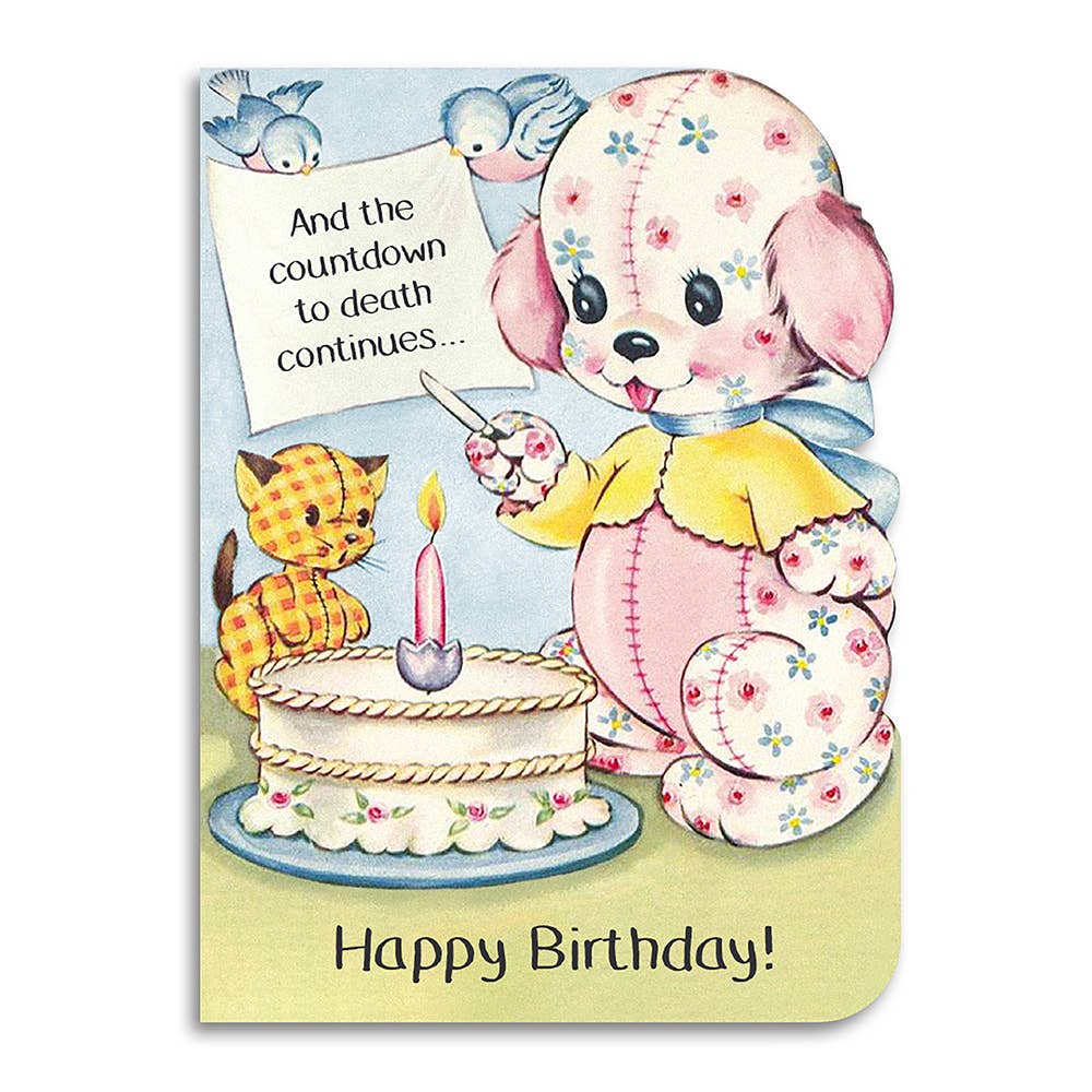 Countdown to Death Continues Birthday Card - Box Turtle