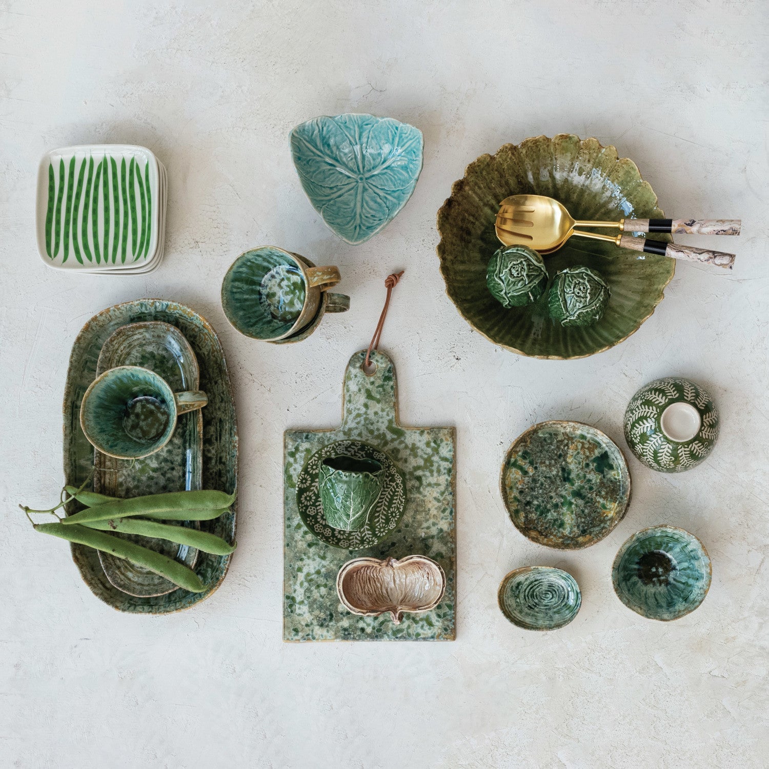 Crackle Glaze Stoneware Bowl - Box Turtle