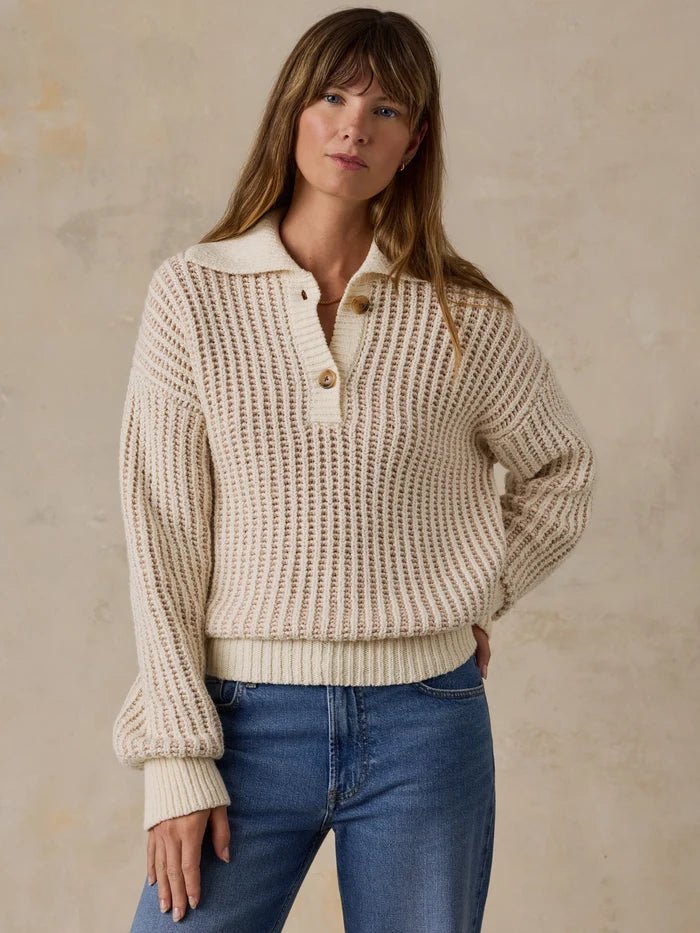 Cream Heirloom Polo Sweater - Box Turtle
