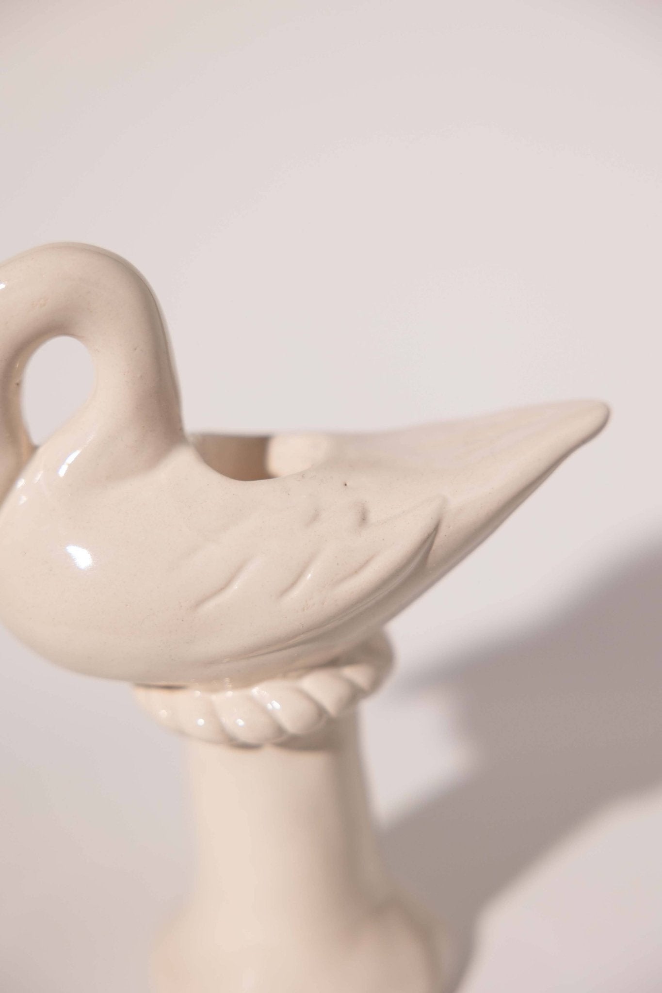Cream Nordic Swan Candlestick Holder - Box Turtle