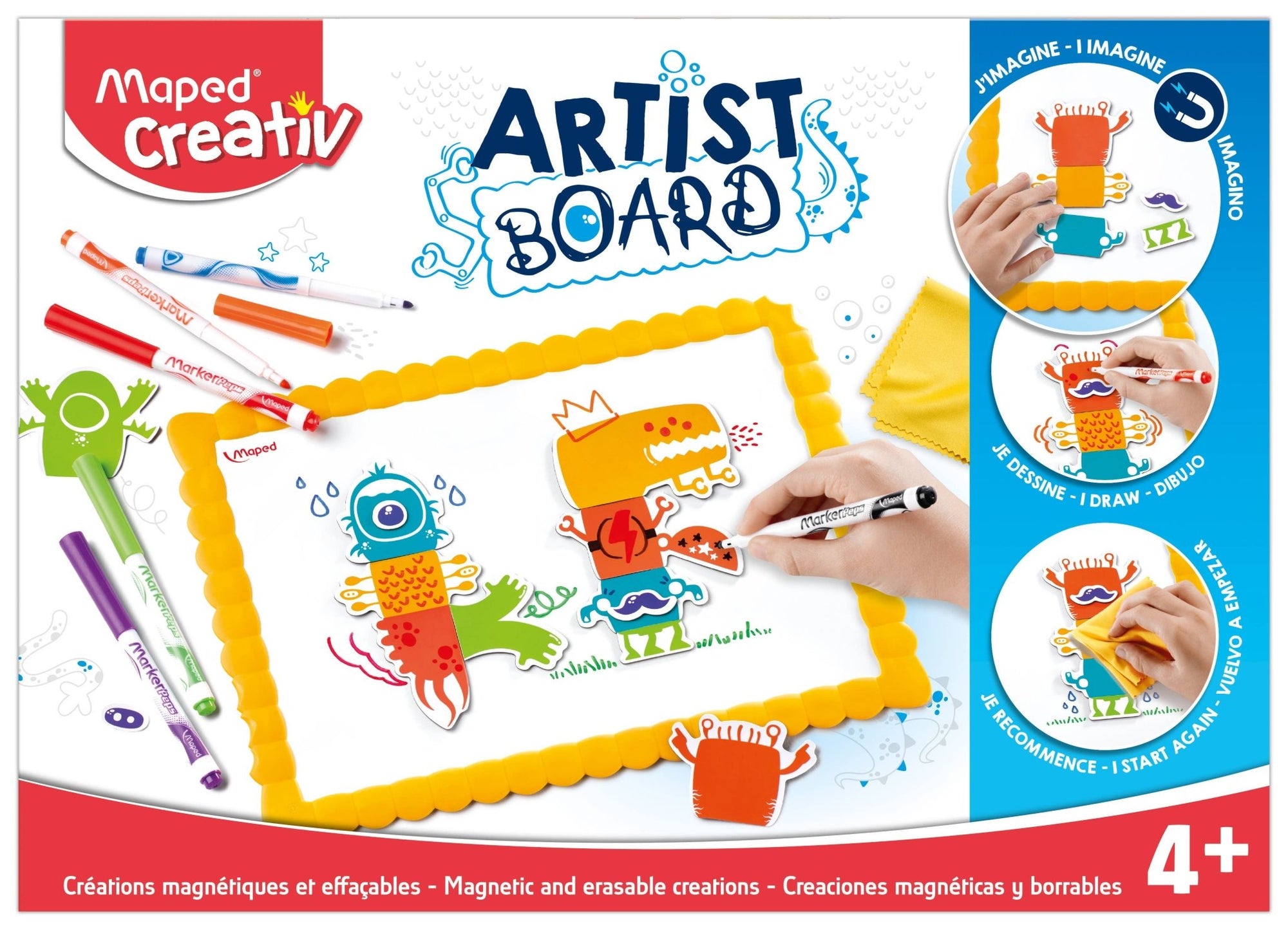 Creativ Magnetic Mix & Match Artist Board - Box Turtle