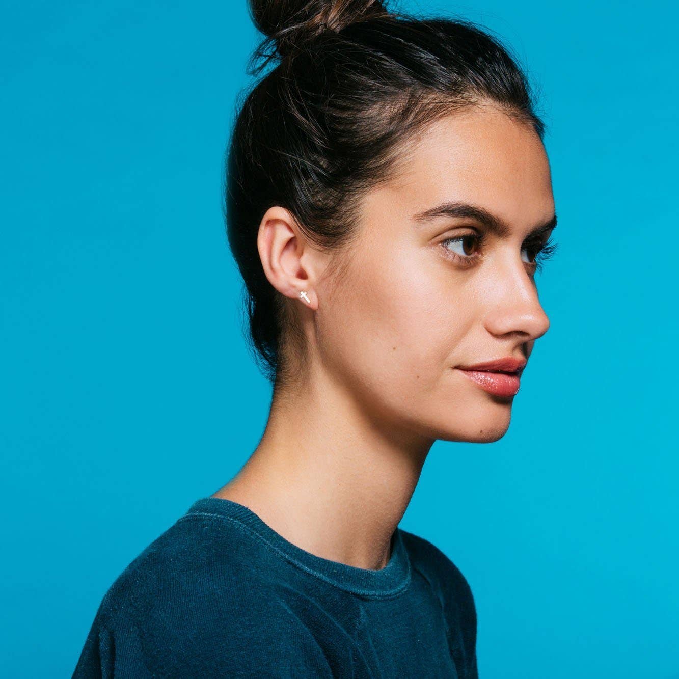 Cross Stud Earrings - Box Turtle