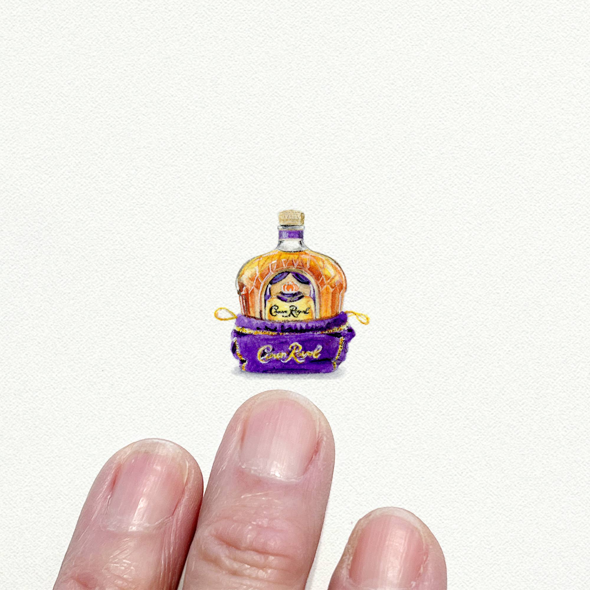 Crown Royal Miniature Watercolor Print - Box Turtle