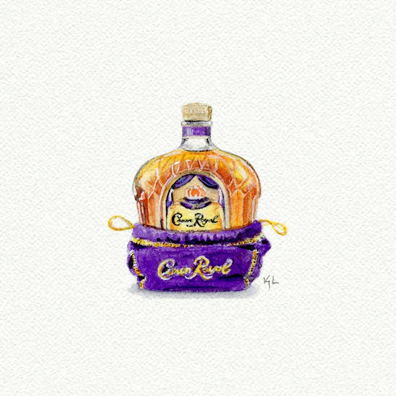 Crown Royal Miniature Watercolor Print - Box Turtle