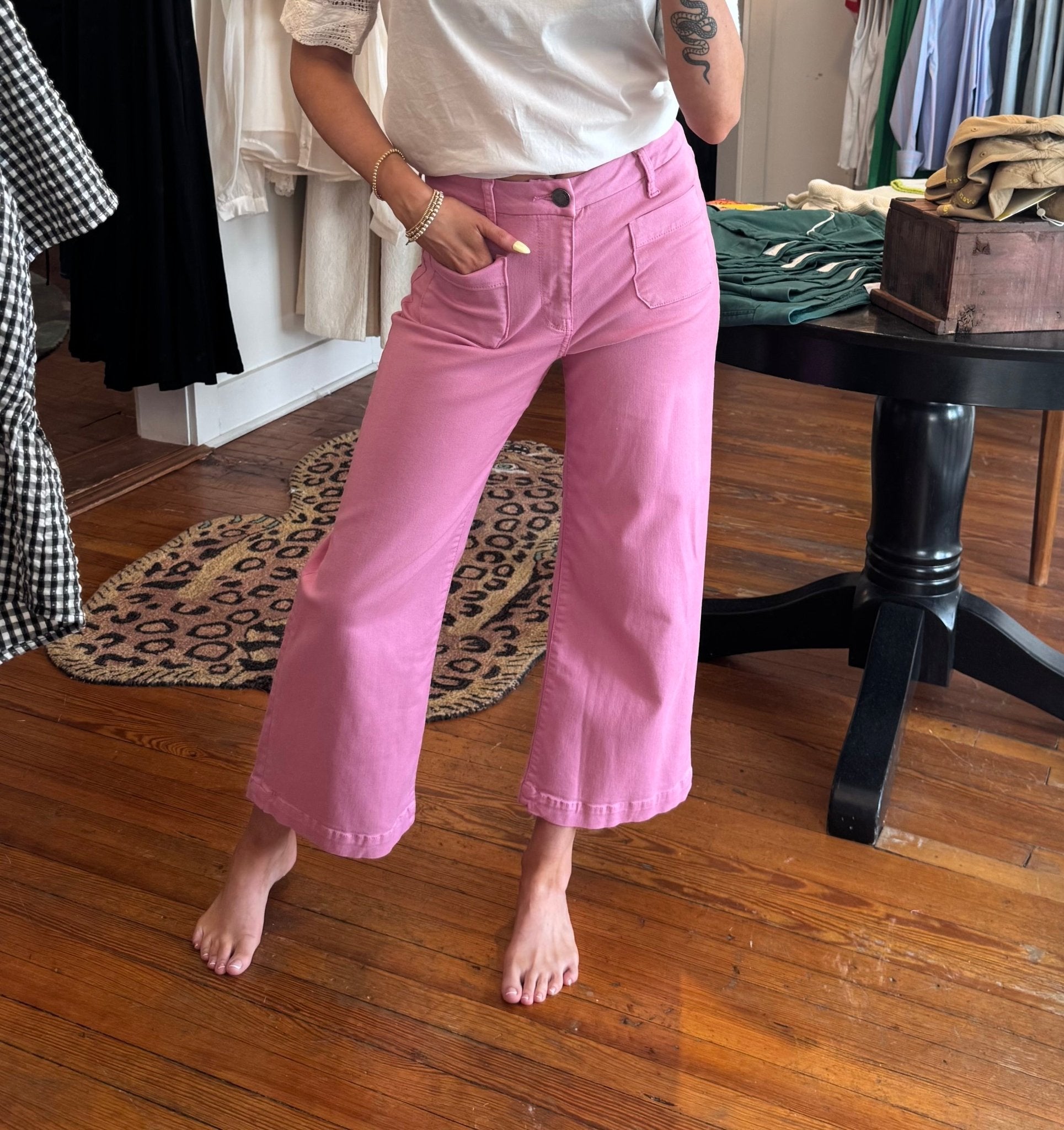 Cupcake Meg High Rise Wide Leg Jeans - Box Turtle