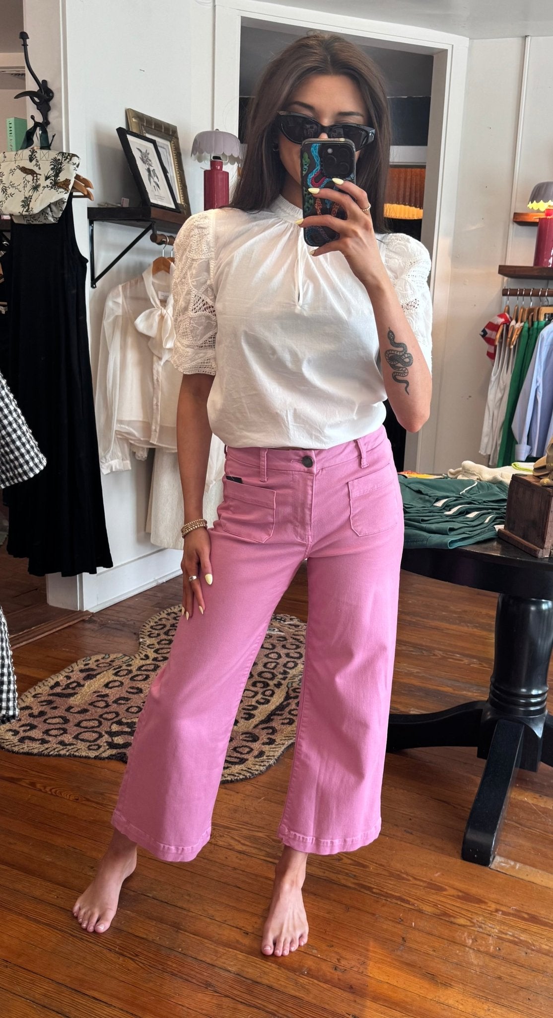 Cupcake Meg High Rise Wide Leg Jeans - Box Turtle