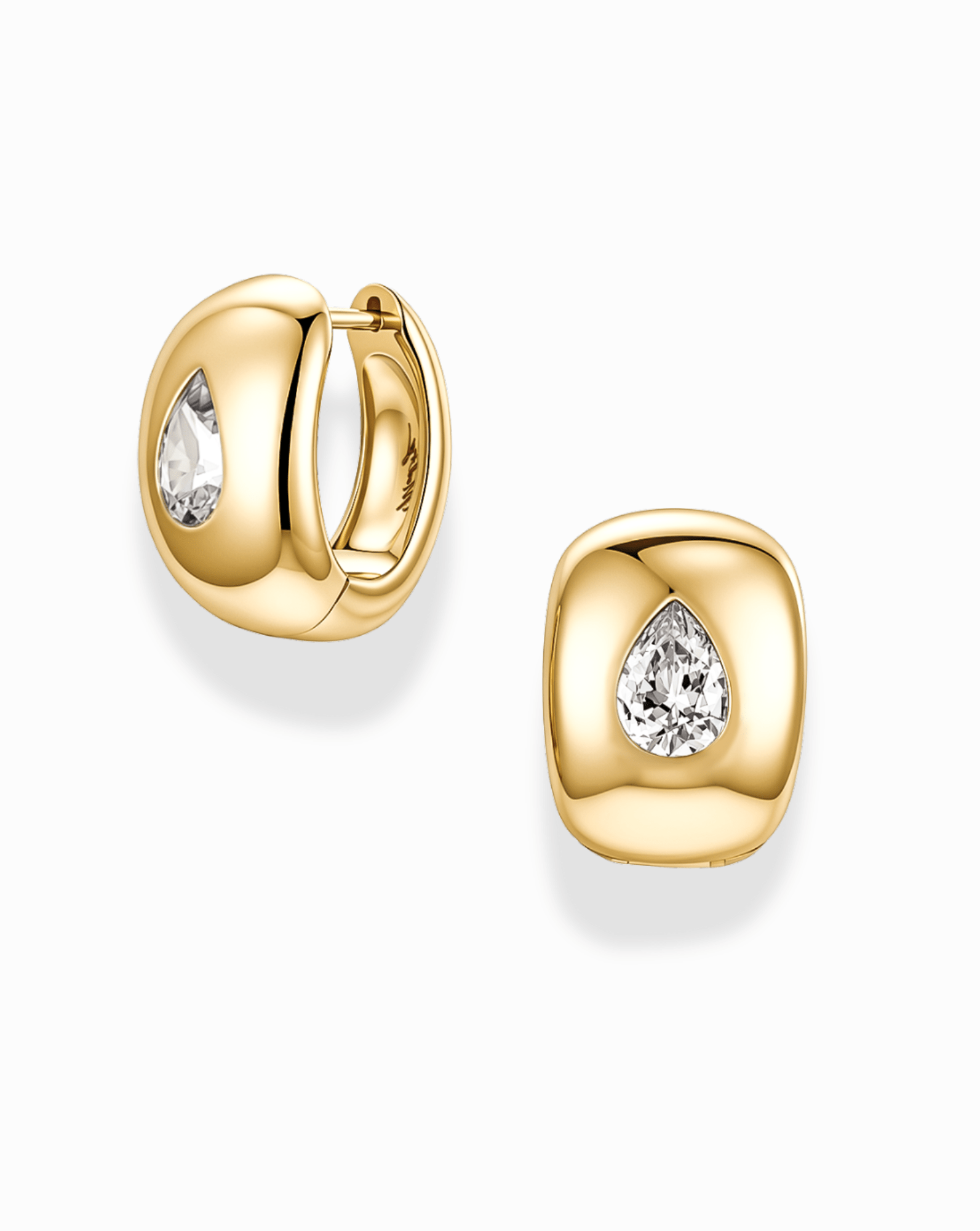 CZ Penn Gemstone Hoops - Box Turtle