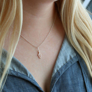 Gold Snake Charm Necklace