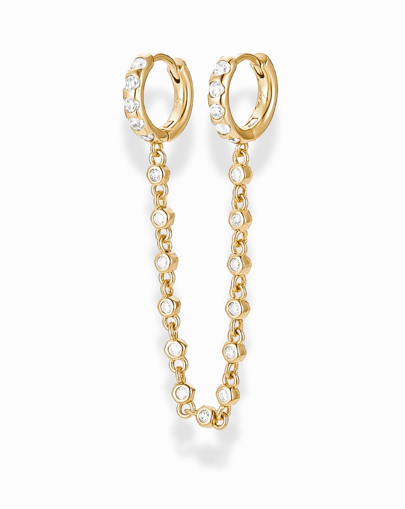 Gold Maren Double Chain Hoop