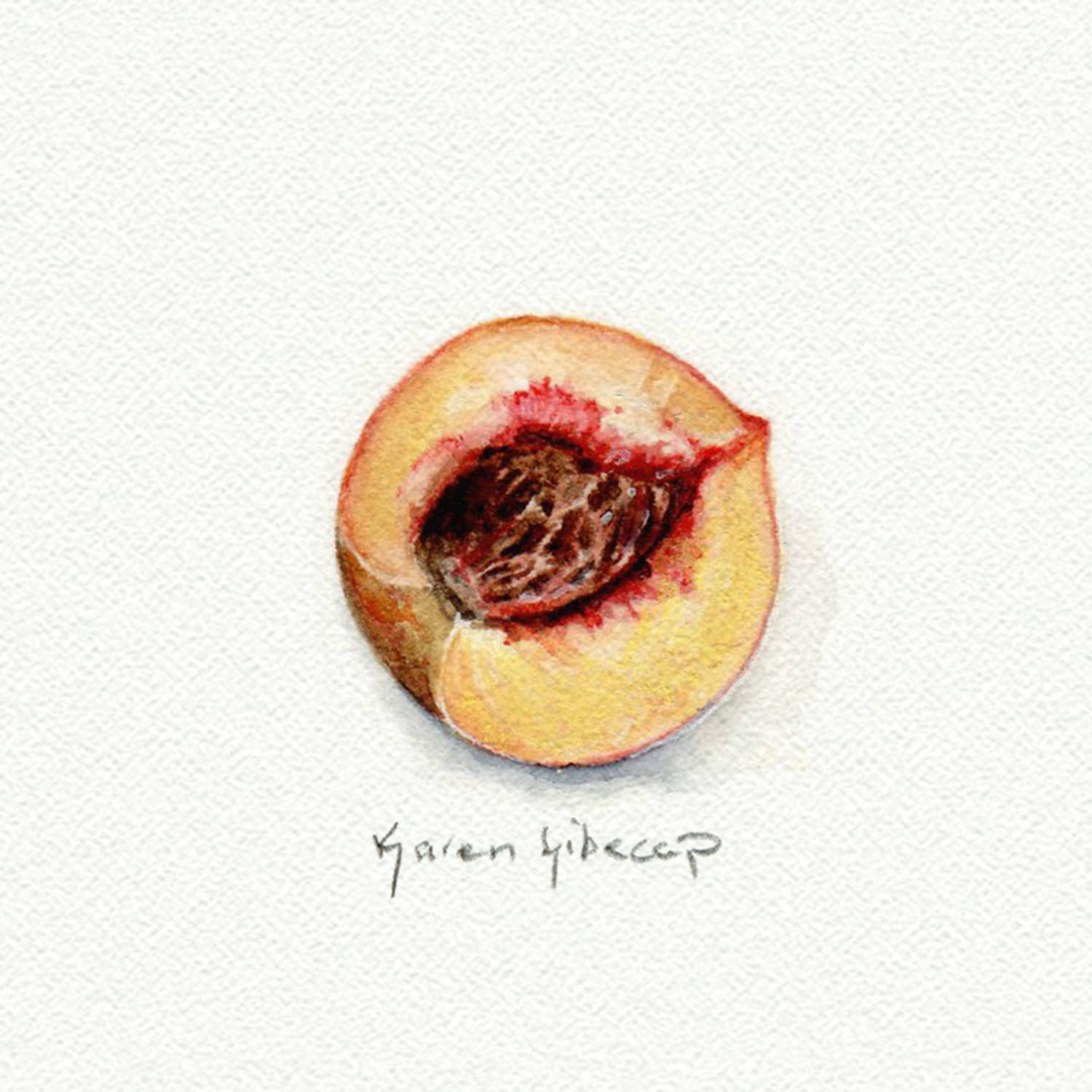 Peach Miniature Watercolor Print