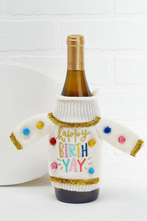 Happy BirthYay Wine Bottle Sweater