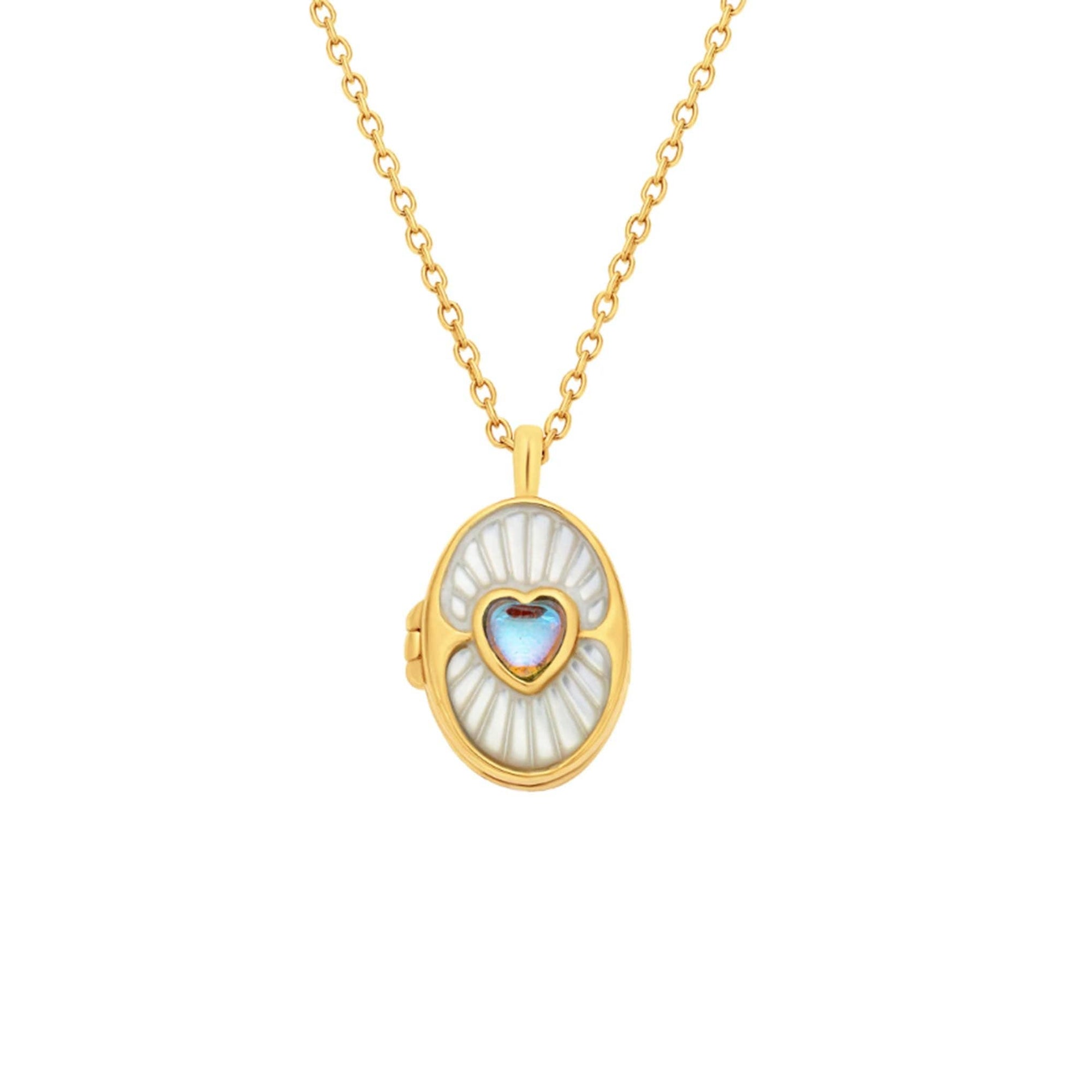 Mother Of Pearl Dive In Deep Locket Necklace