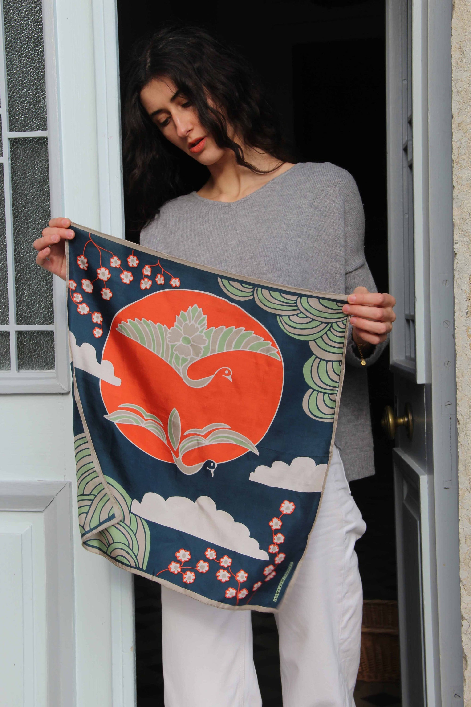 Mini Agami Marine Navy Scarf