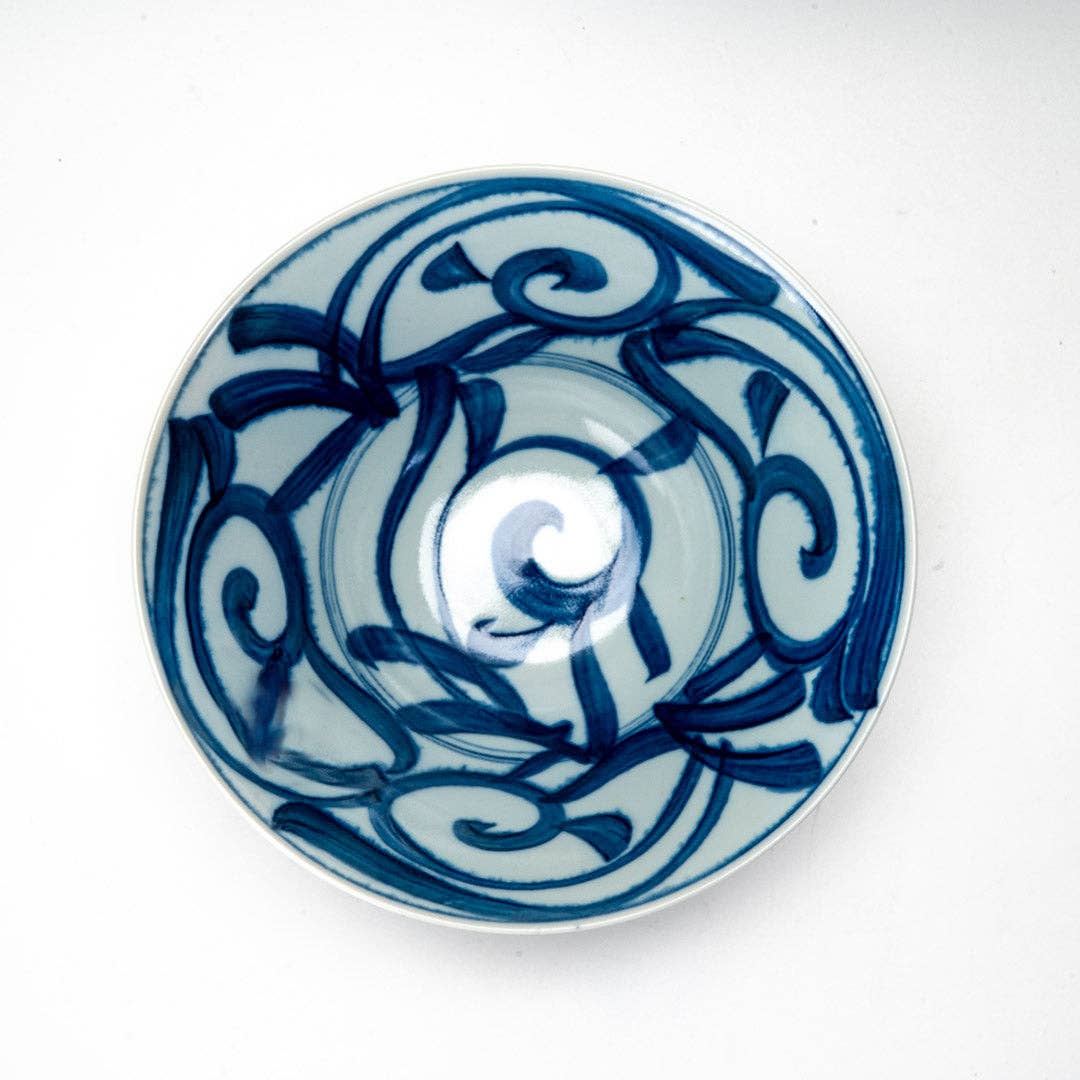 Arabesque Aisoumon Porcelain Ramen Bowl
