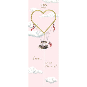 Love is in the Air Grande 12" Gold Heart Sparkler Card