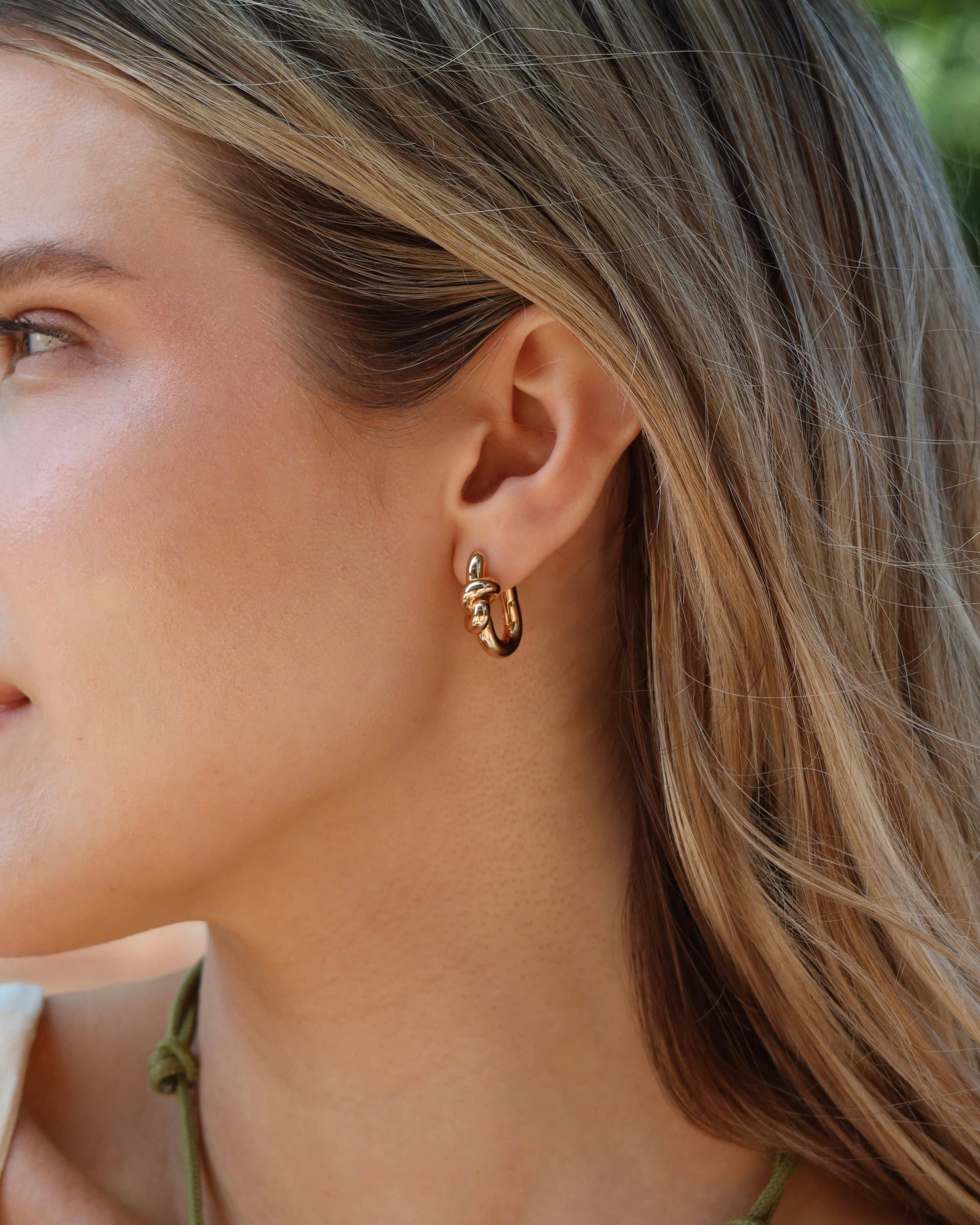 Gold Karina Knot Hoops