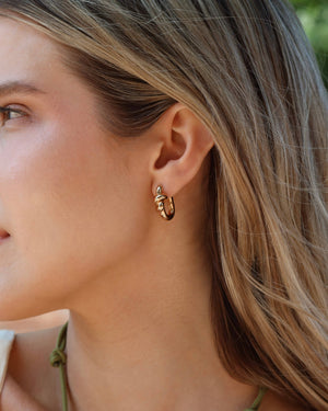 Gold Karina Knot Hoops