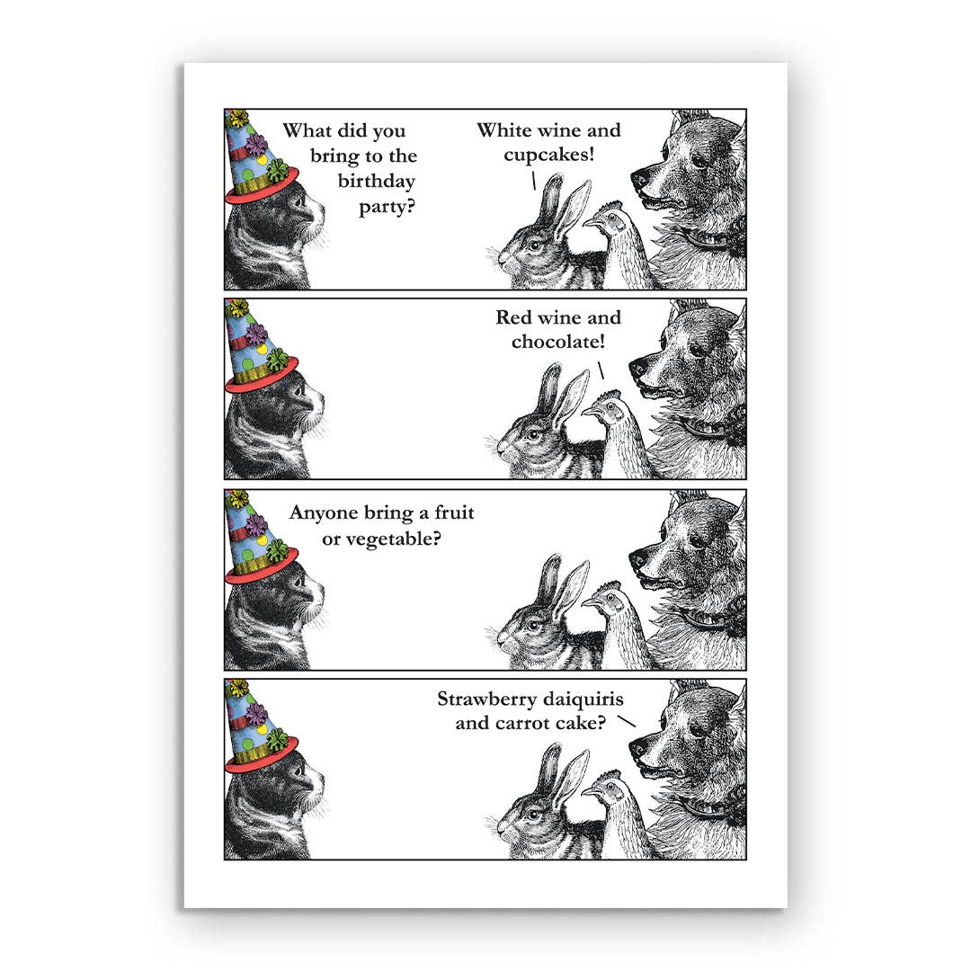 No Fruits or Vegetables Birthday Card