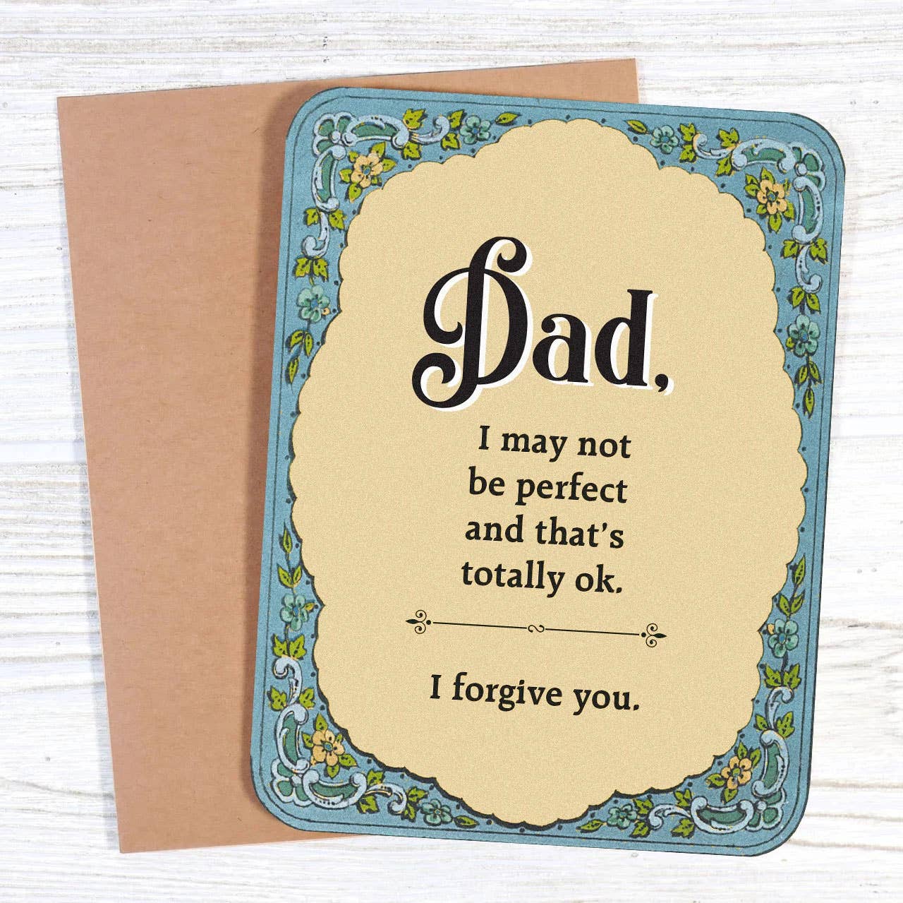 Dad, I'm Not Perfect, I Forgive You - Father's Day Card - Box Turtle