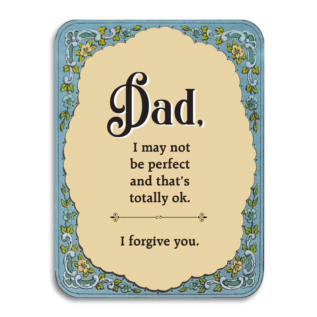 Dad, I'm Not Perfect, I Forgive You - Father's Day Card - Box Turtle