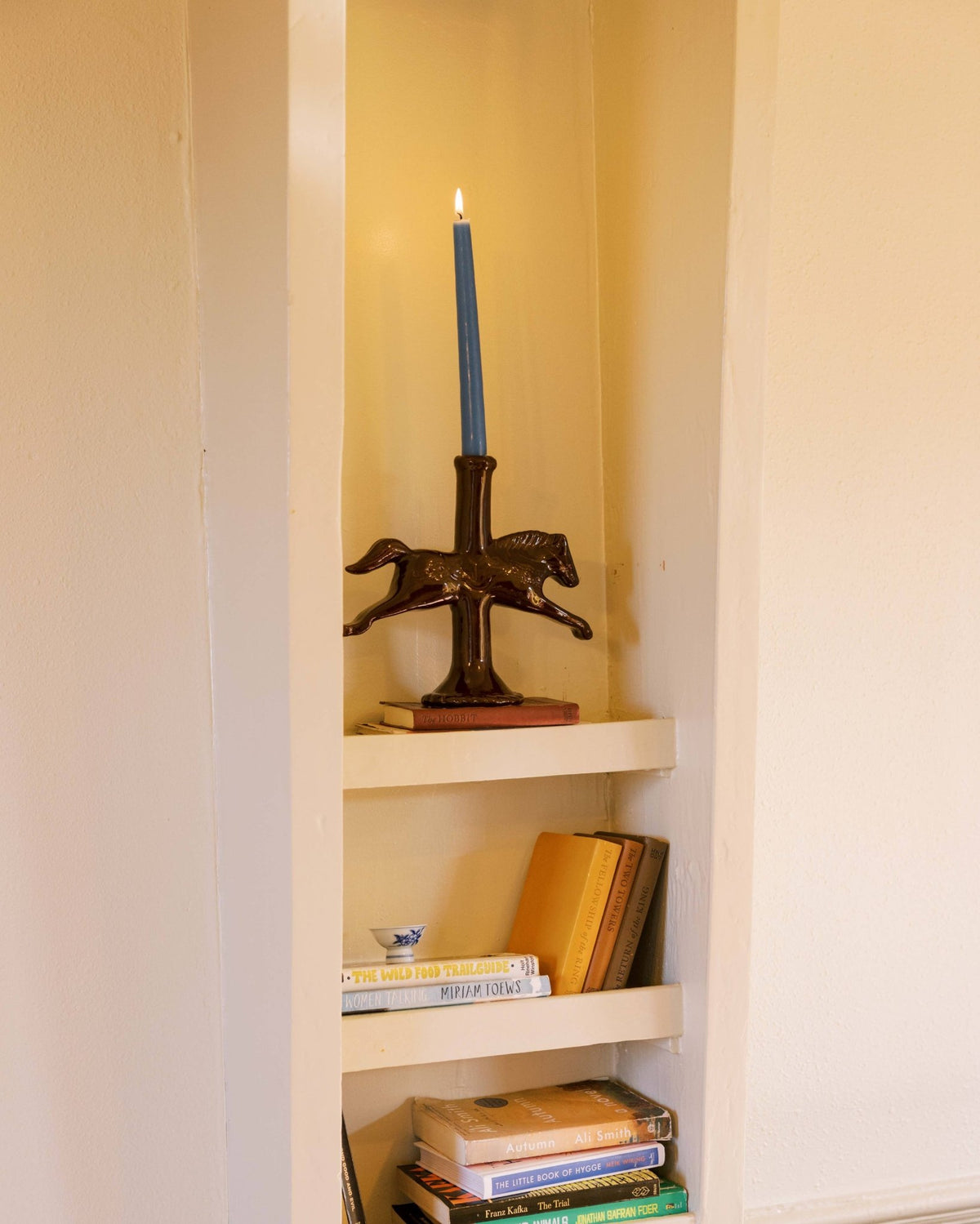 Dark Chocolate Dala Horse Candlestick Holder - Box Turtle