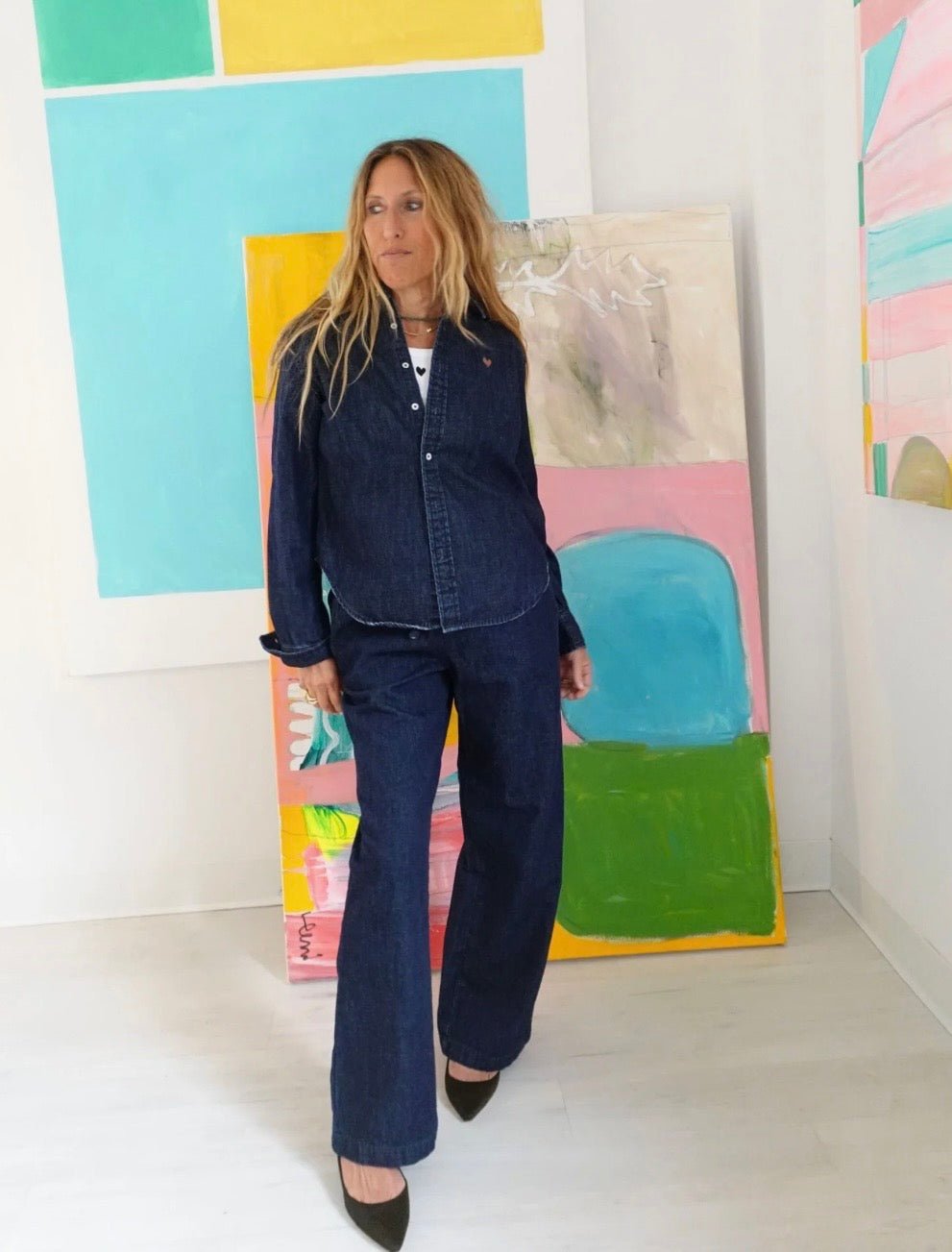 Dark Rinse Keaton Denim Shirt - Box Turtle
