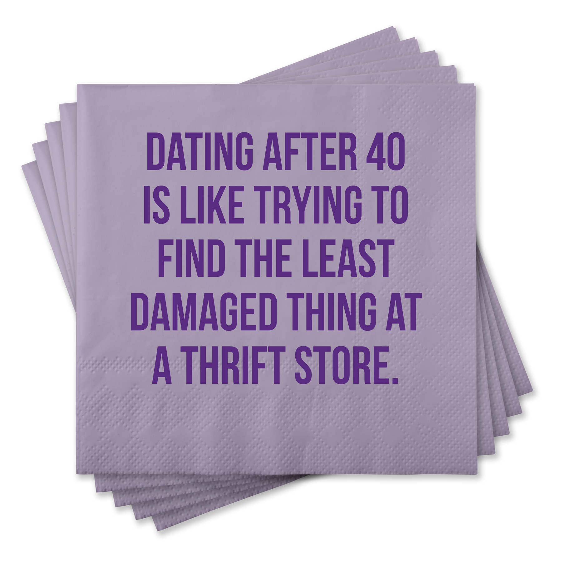 Dating After 40 Funny Cocktail Napkins - Box Turtle