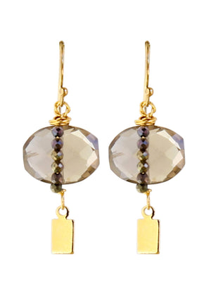 Solo Earrings in Smoky Topaz