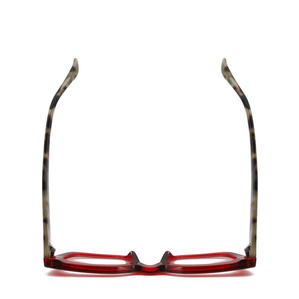 Transparent Red/Grey Tortoise NESS Blue Light Glasses