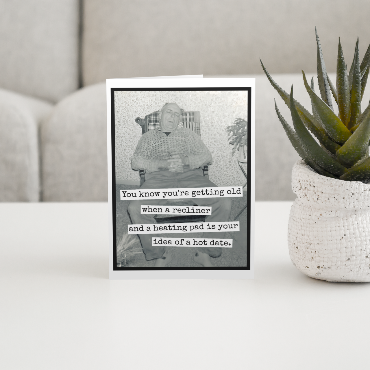 Men's Birthday Card - When A Recliner And A Heating