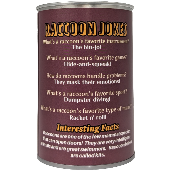 Canned Raccoon - Stuffed Animal