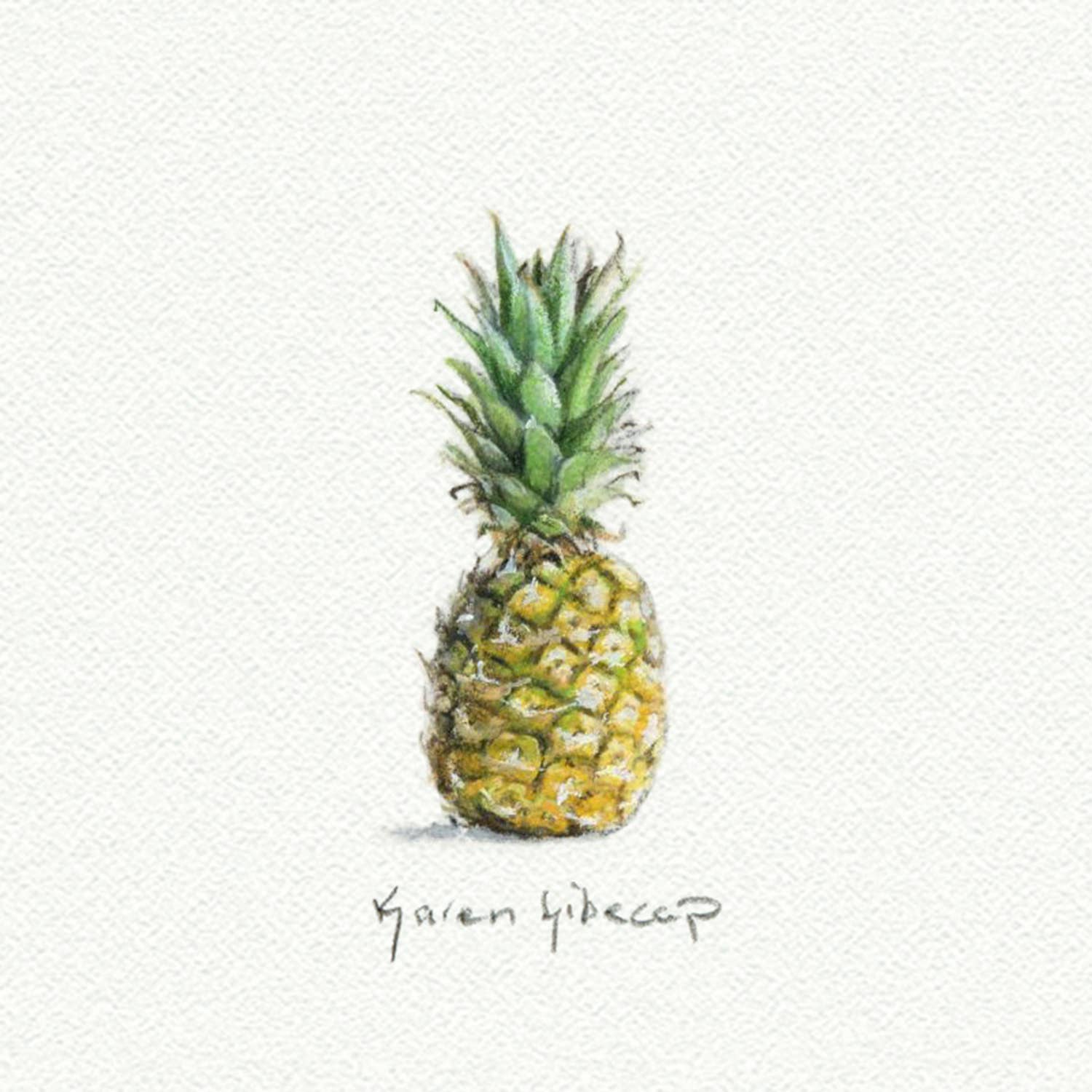 Pineapple Miniature Watercolor Print